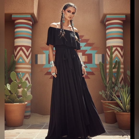 Meghan LA Dresses & Skirts - Fun and Flirty Boho Maxi Dress by Meghan Los Angeles